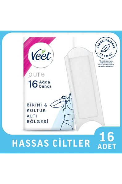 2 ADET  Veet Ağda Bandı Bikini & Koltuk Altı 16'lı ürün görseli 1