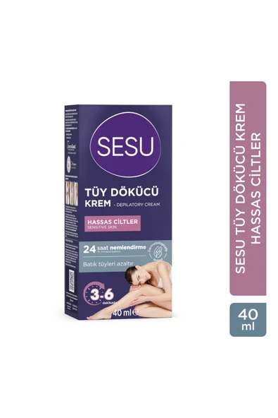 2 ADET  Sesu Tüy Dökücü Krem Hassas Ciltler 40 ml ürün görseli 1