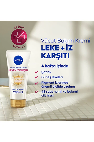 Nivea Luminous630 Vücut Kremi 200 ml - Resim 2