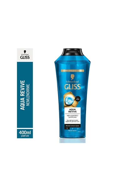 2 ADET  Gliss Şampuan 400 ml Aqua Revive - Resim 2