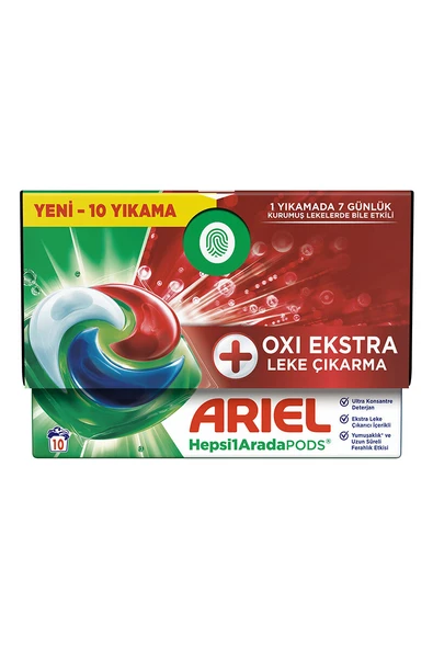 Ariel Pods Kapsül Çamaşır Deterjanı Oxi 10'lu ürün görseli 1