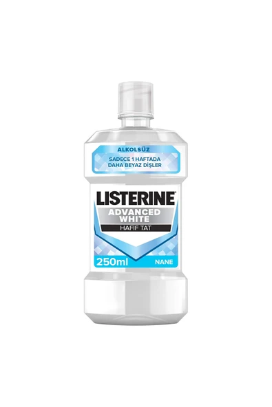 2 ADET  Listerine Ağız Suyu Advanced White Hafif Tat 250 ml ürün görseli 1