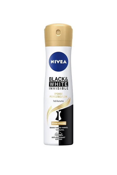 2 ADET  Nivea Deodorant Invisible Black&White İpeksi Pürüzsüzlük 150 ml ürün görseli 1