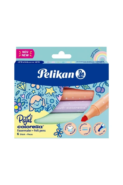 Pelikan Colorella Pastel 411 Jumbo Keçeli Kalem 6lı Kutu ürün görseli 1