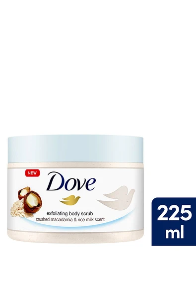 2 ADET  Dove Vücut Peelingi 225 ml Macademia ürün görseli 1