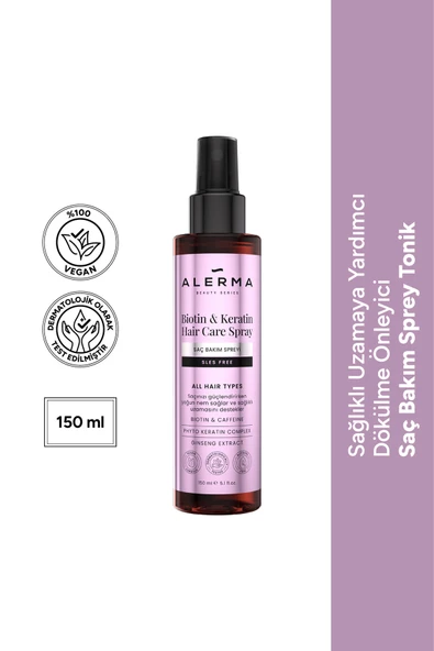 2 ADET  Alerma Saç Bakım Spreyi Biotin&Keratin 150 ml ürün görseli 1