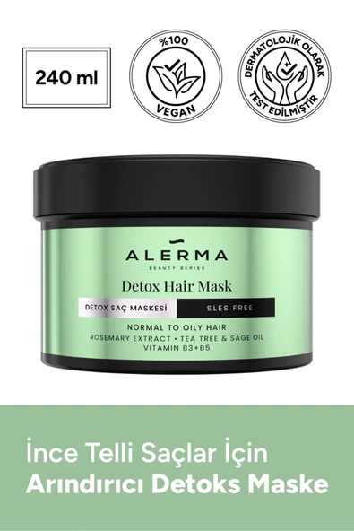 2 ADET  Alerma Detox Saç Maskesi 240 ml ürün görseli 1