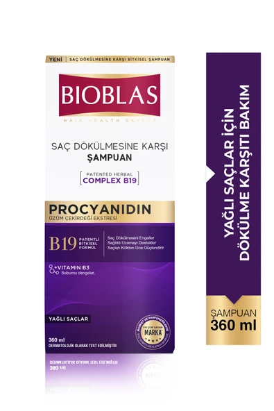 2 ADET  Bioblas Saç Dökülmesine Karşı Şampuan 360 Ml Yağlanmaya Karşı ürün görseli 1