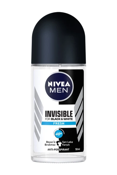 2 ADET  Nivea Roll-On Invisible Black&White Fresh 50 ml ürün görseli 1