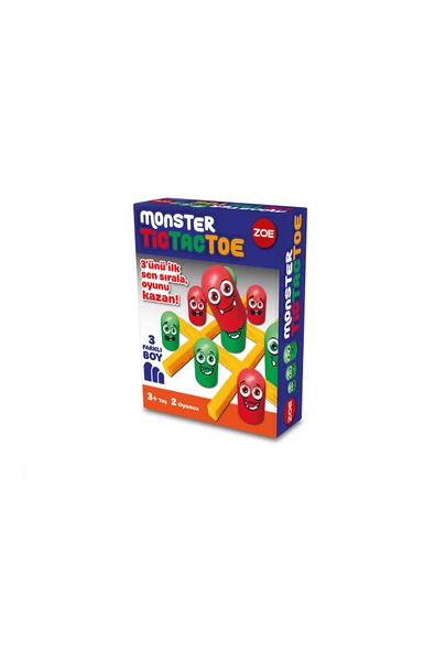 ZOE Monster Tic Tac Toe Kutu Oyunu 35009 ürün görseli 1