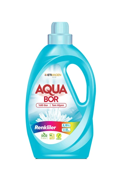 Boron Aquabor Sıvı Çamaşır Deterjanı Renkliler 33 Yıkama 2150 ml ürün görseli 1