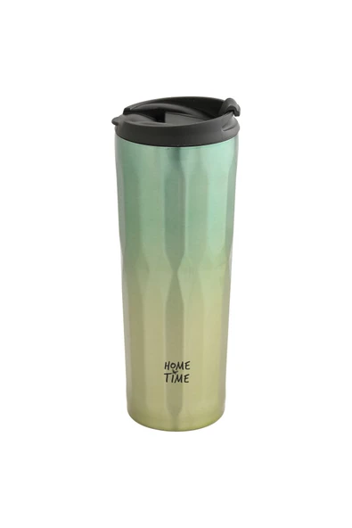 Hometime Diamond Termos Bardak 500ml Gold Yeşil - Resim 2