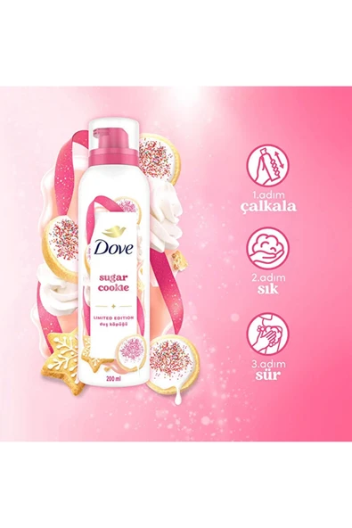 Dove Duş Köpüğü Sugar Cookie 200 ml - Resim 2