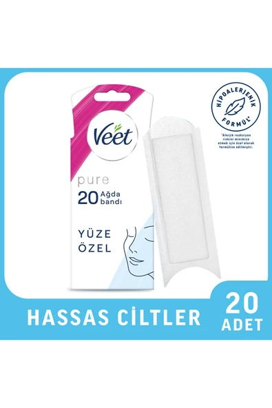 Veet Yüz Ağda Bandı 20'li Pure ürün görseli 1