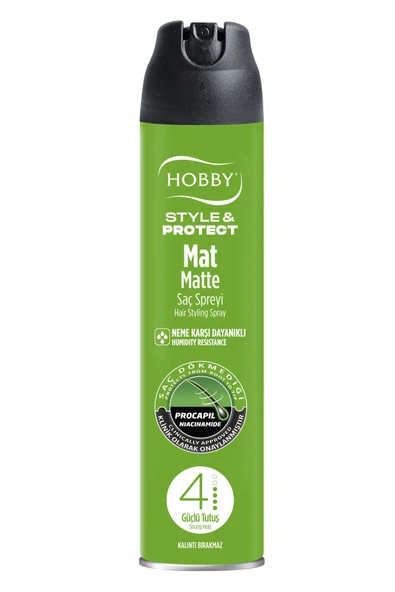 Hobby Saç Spreyi Style&Protect Mat Güçlü Tutuş 250ML ürün görseli 1