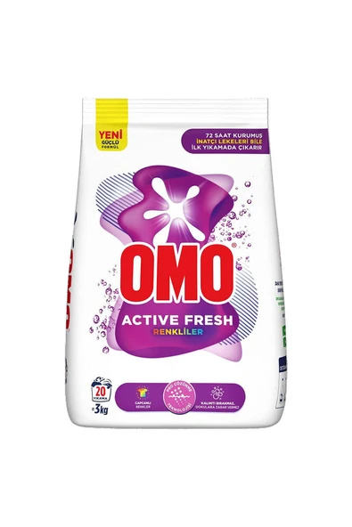 Omo Çamaşır Deterjanı 3 kg Active Fresh Renkliler - Resim 2