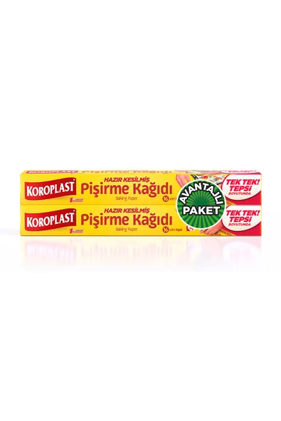 Koroplast Yağlı Pişirme Kağıdı Kesilmiş 2x16 Tepsilik ürün görseli 1