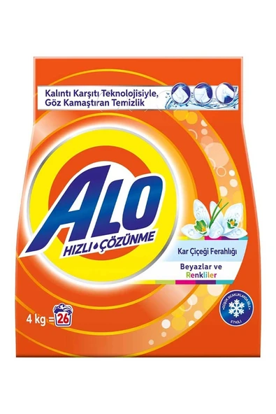 Alo Çamaşır Deterjanı 4 kg Kar Çiçeği - Resim 2