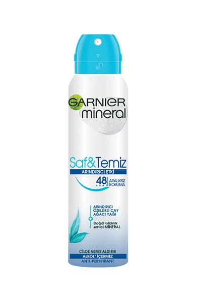 Garnier Mineral Deodorant Saf ve Temiz Sprey Kadın 150 ml ürün görseli 1