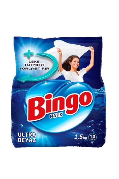 Bingo Çamaşır Deterjanı 1,5 kg Ultra Beyaz ürün görseli 1