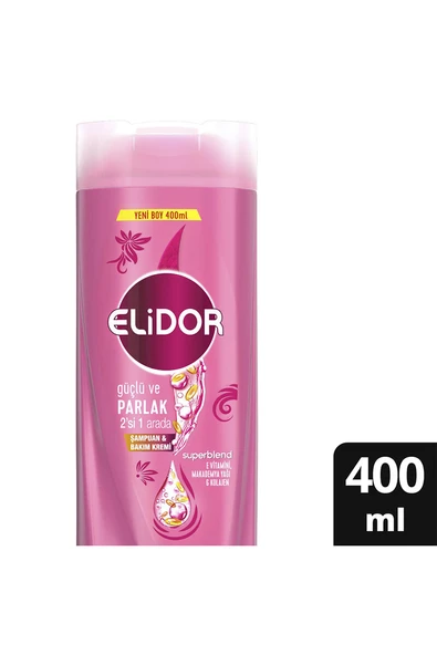 Elidor Güçlü Parlak 2 in 1 Şampuan 400 ml ürün görseli 1
