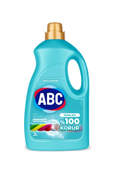 Abc Sıvı Bakım Deterjanı Renkliler 50 Yıkama 3000 ml ürün görseli 1