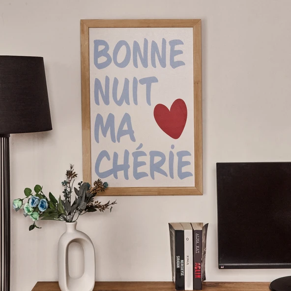 Deco Bold Hearts Duvar Panosu - Mavi - 40x60 cm ürün görseli 1