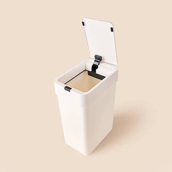 Slim Sensörlü Çöp Kovası - Beyaz - 9 lt - Resim 3