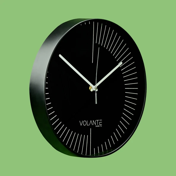 Effect Modern Duvar Saati - Siyah - 30 cm - Resim 3