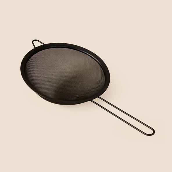 Paslanmaz Çelik Süzgeç - Siyah - 22 cm ürün görseli 1