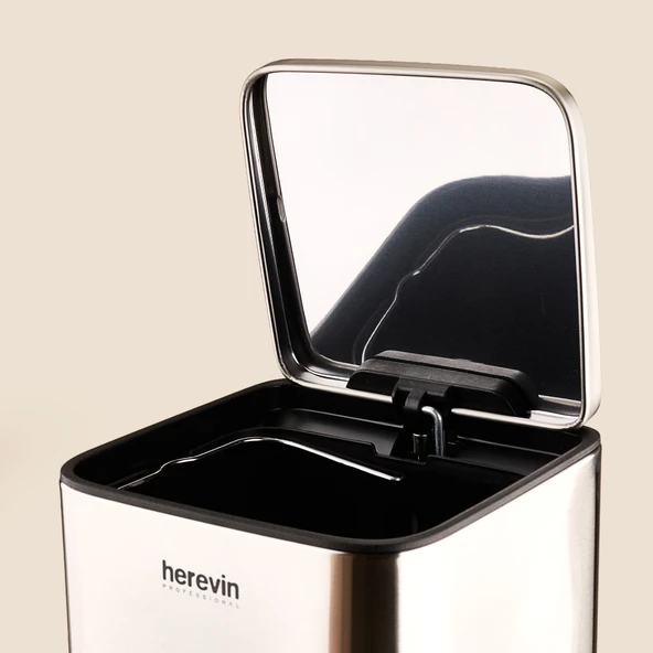 Paslanmaz Çelik Çöp Kovası - Gri - 5 lt - Resim 3