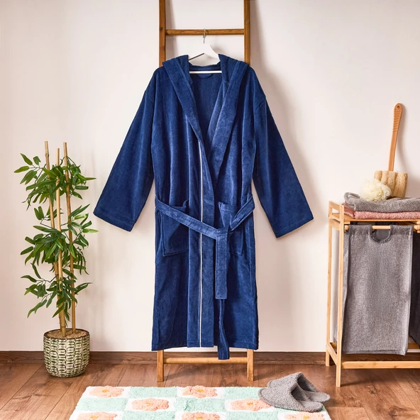 Soft Robe Bornoz - Lacivert - L/XL Beden ürün görseli 1