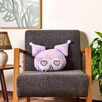 Kuromi Figürlü Yastık - Mor - 37x30 cm ürün görseli 1