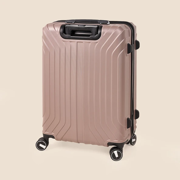 Vertical Line Orta Boy ABS Valiz - Platin - 66x45x26 cm - Resim 2