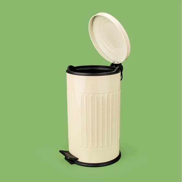 Living Vintage Çöp Kovası - Bej - 16 lt - Resim 2