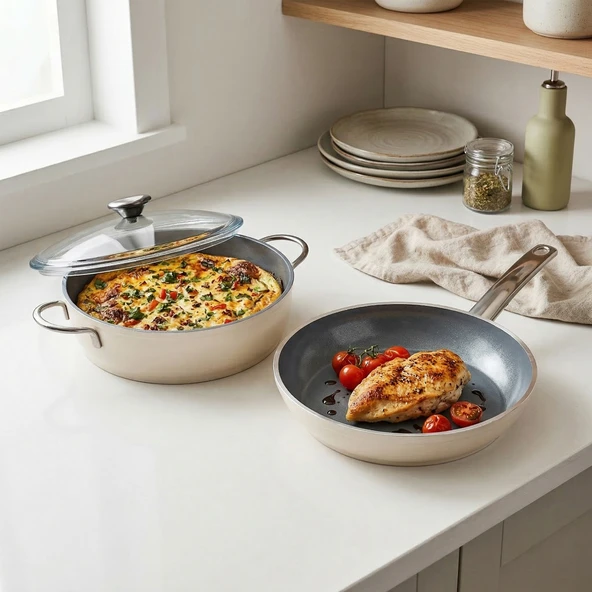 Kitchen Toscana Chef 3 Parça Tava Karnıyarık Tencere Seti - 26 cm ürün görseli 1
