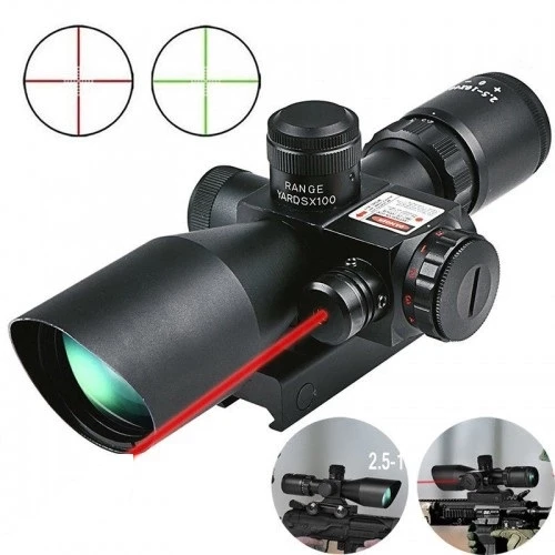 Süper Zoomlu - Lazerli - Profesyonel Av Tüfeği Dürbünü 2.5-10x40/e ürün görseli 1