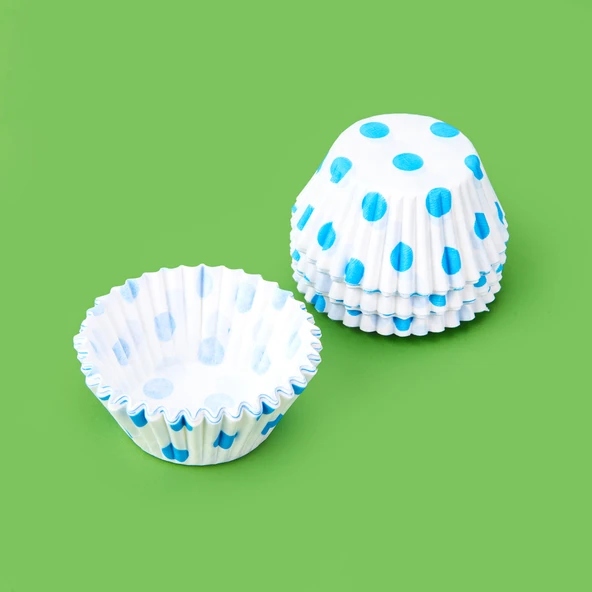 Plastik 100'lü Muffin Kek Kalıbı - Asorti - Resim 2
