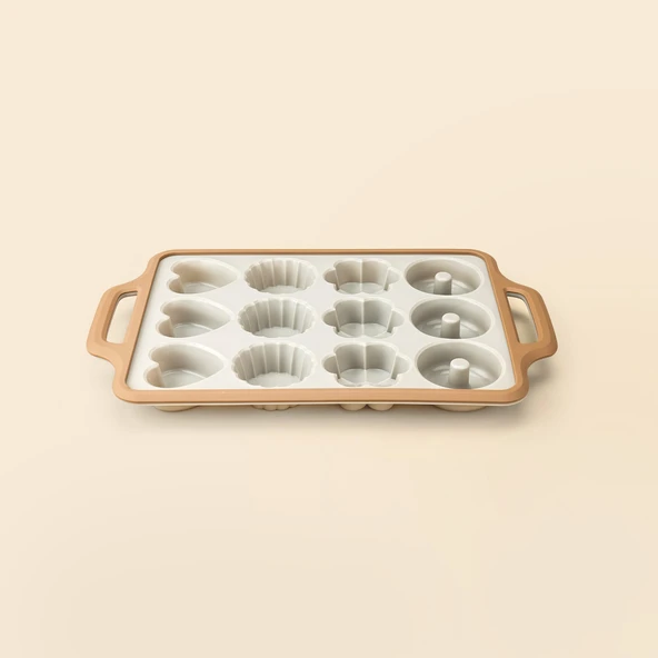Pavlova Silikon Muffin Kalıbı - Gri - 39x24x3 cm ürün görseli 1