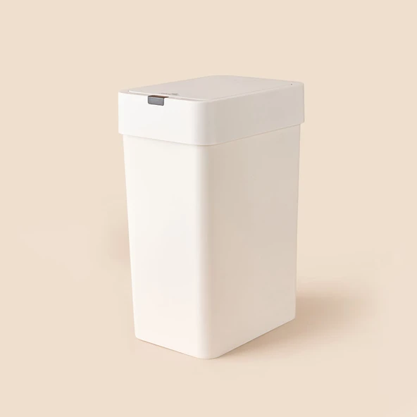 Slim Sensörlü Çöp Kovası - Beyaz - 9 lt - Resim 2
