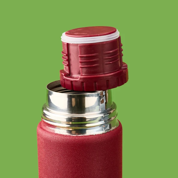 Bardaklı Termos Seti - Bordo - 500 ml - Resim 3