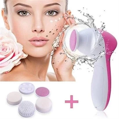 Pilli Yüz Cilt Temizleme Cihazı Siyah Nokta Peeling Fırça Seti Vücut Yüz Bakımı Masaj Aleti ürün görseli 1