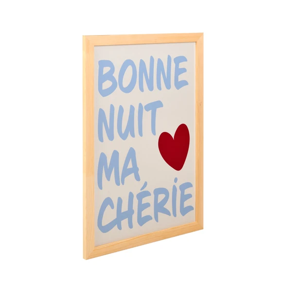 Deco Bold Hearts Duvar Panosu - Mavi - 40x60 cm - Resim 3