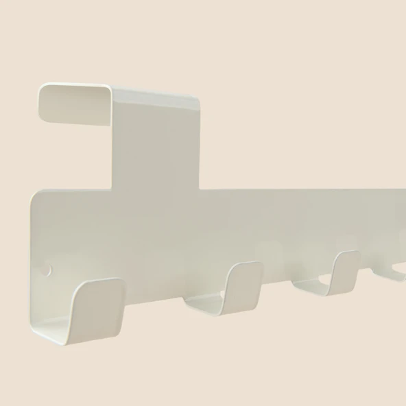 Living 7'li Kapı Arkası Askı - Krem - 40x8x8 cm - Resim 3
