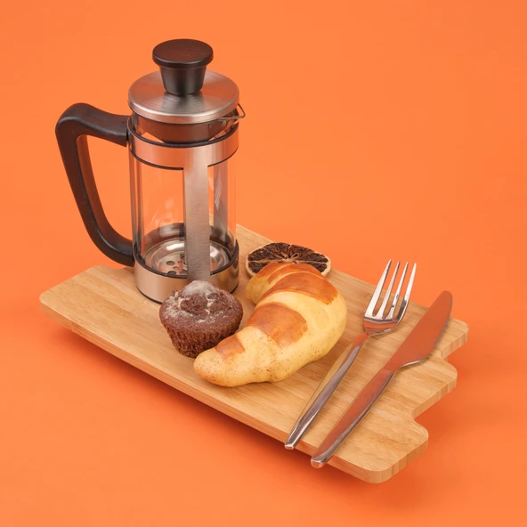 French Press - Şeffaf / Siyah / Gri - 350 ml - Resim 2