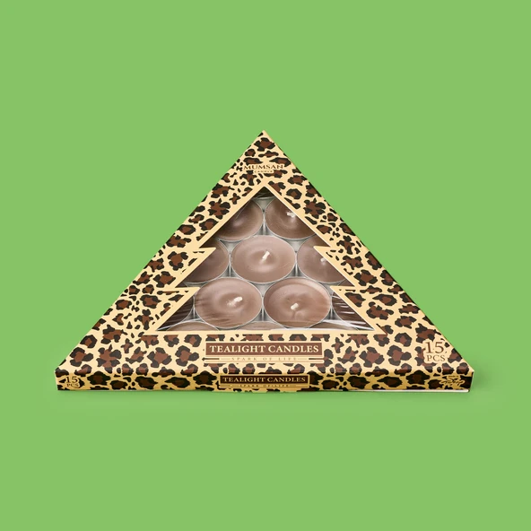 25'li Tealight Mum - Kahverengi - 3,8 cm ürün görseli 1