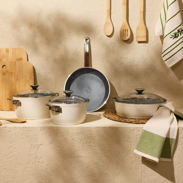 Kitchen Toscana Chef 7 Parça Seramik Tencere Tava Seti ürün görseli 1