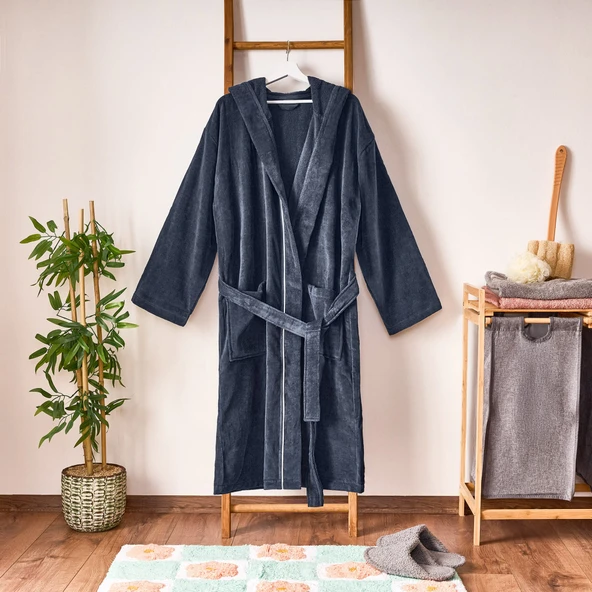 Soft Robe Bornoz - Gri - S/M Beden ürün görseli 1