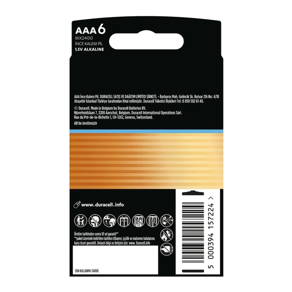 Optimum İnce Kalem 6'lı AAA Alkalin Pil - Siyah / Rose ürün görseli 1