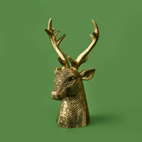 Deco Ciervo Dekor - Gold - 27 cm - Resim 2